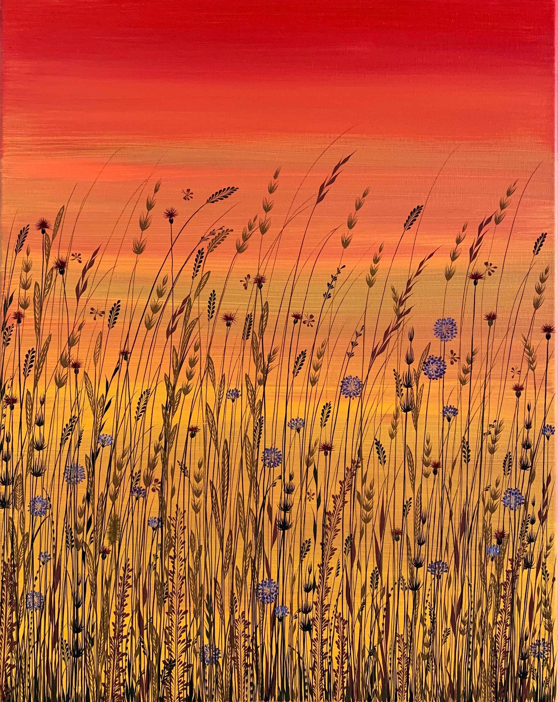 PRAIRIE SUNSET - 22 in x 28 in (55.8 cm x 71.1 cm)