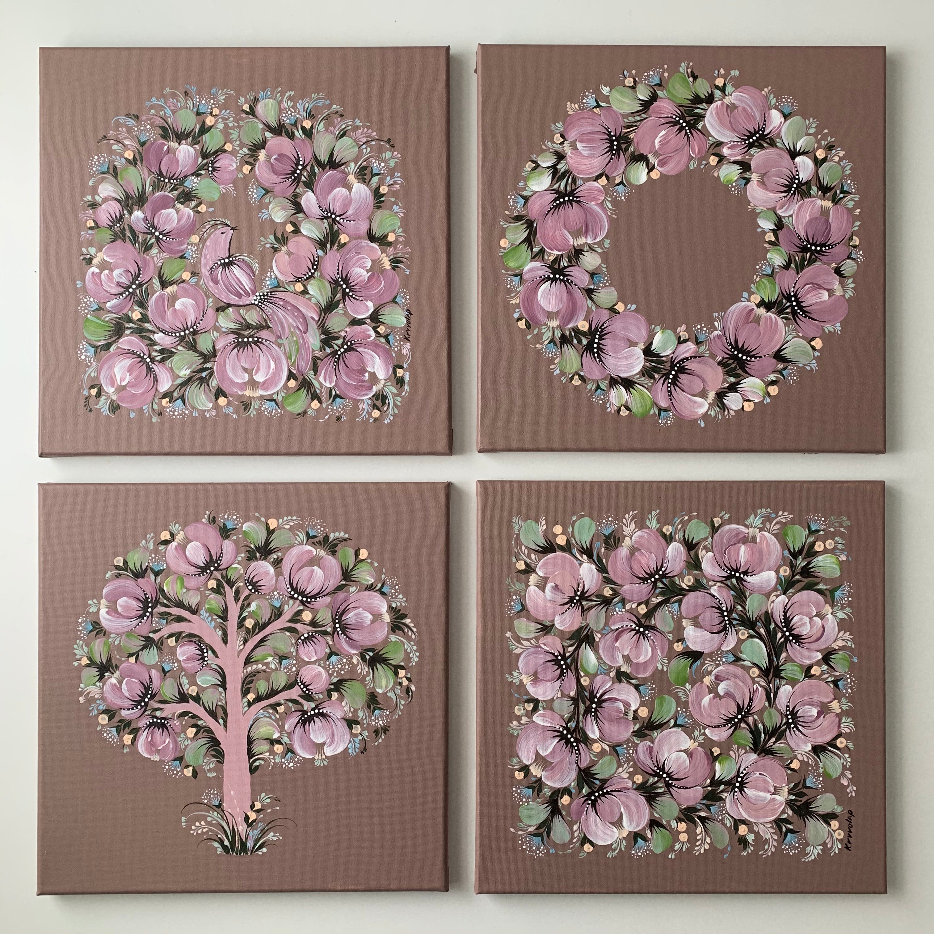 MAGNOLIA QUARTET -  12 in x 12 in (30.4 cm x 30.4 cm)