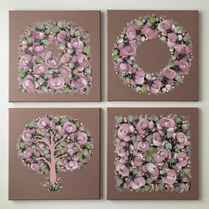 MAGNOLIA QUARTET - 12 in x 12 in (30.4 cm x 30.4 cm)