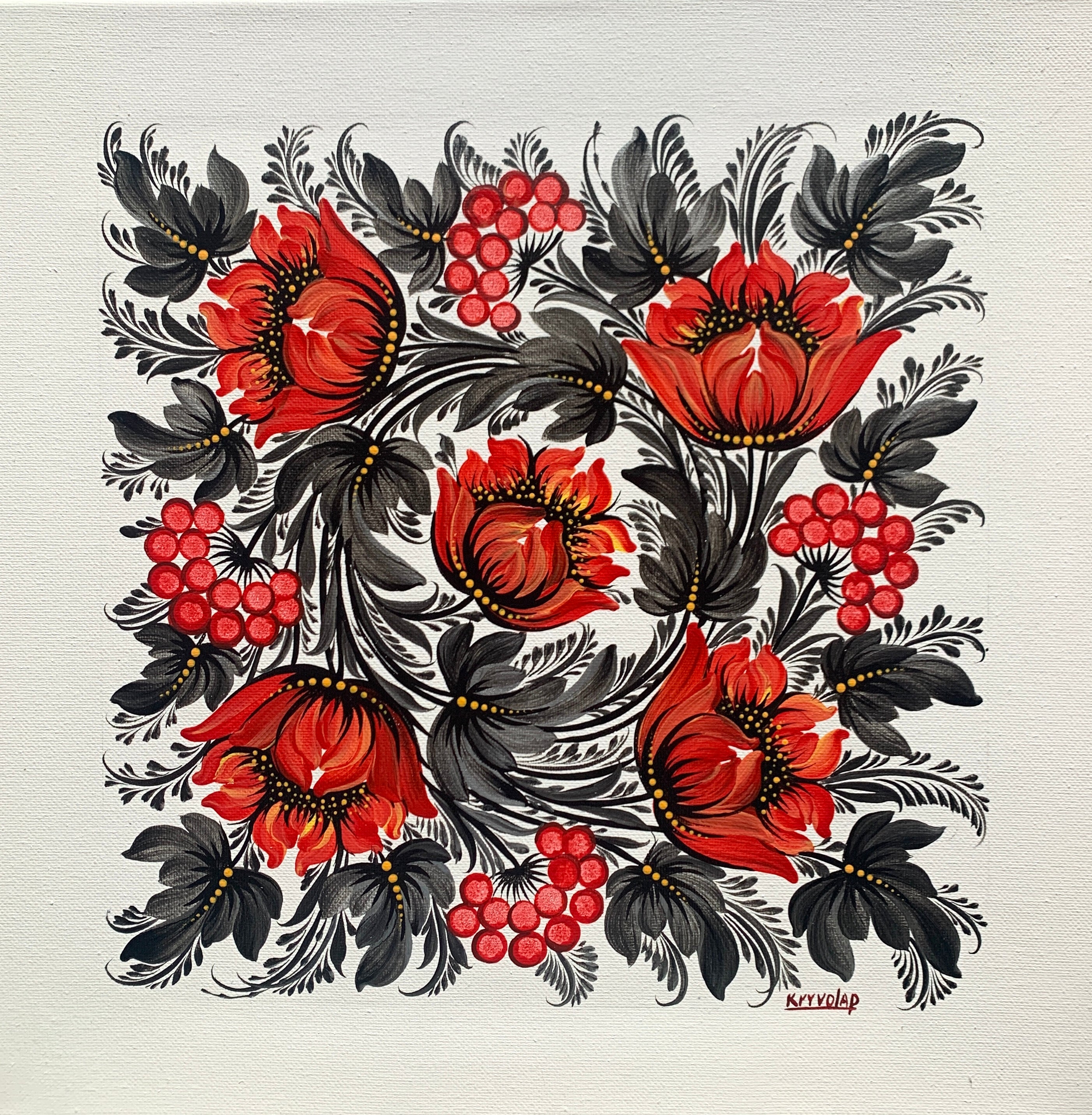 A RAPTURE OF AFFECTION - 14 in x 14 in (35.5 cm x 35.5 cm)