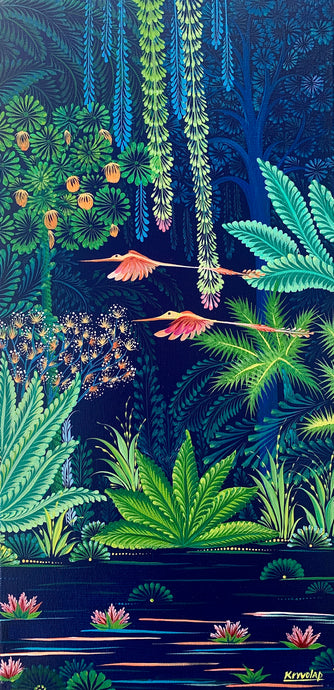 TROPICAL UTOPIA - 12 in x 24 in (30.5 cm x 70 cm)