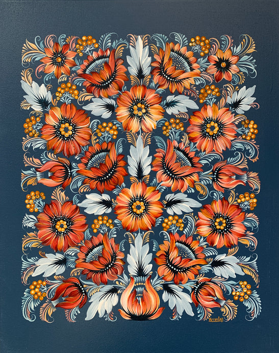 TANGARINE THOUGHTS - 16 in x 20 in (40.6 cm x 50.8 cm)