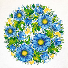 FLOWER MEDALLION 8 - 12 in x 12 in (30.4 cm x 30.4 cm)