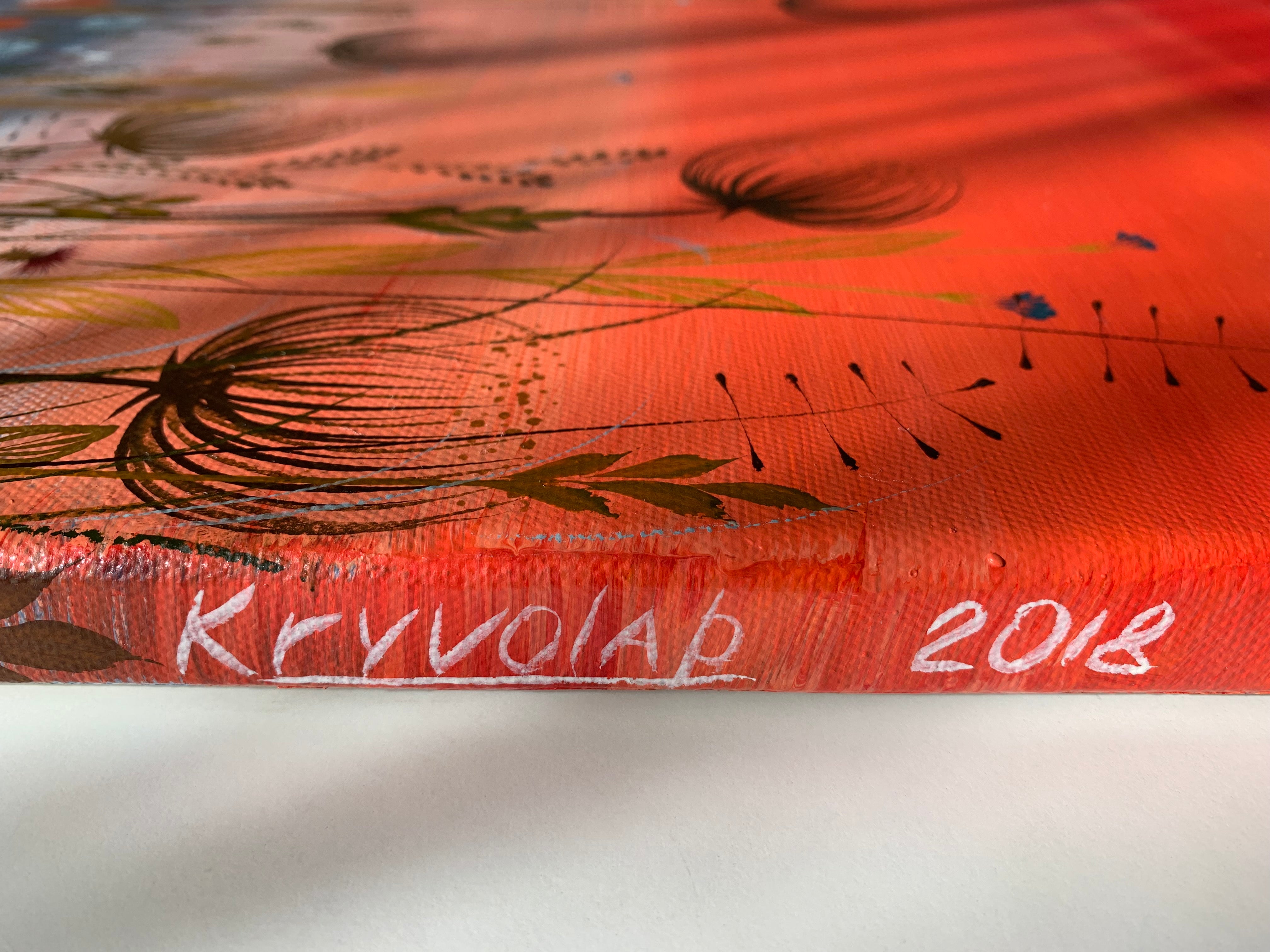 SUNSET STRAWS - 24 in x 30 in (61 cm x 76.2 cm)